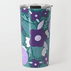 Violet and purple flowers Travel Mug Gallery Image 1