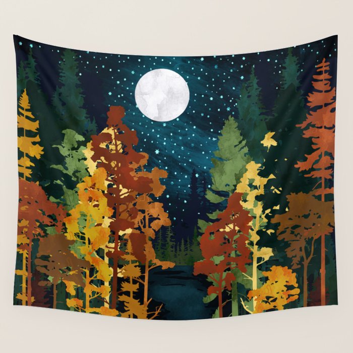 Autumn Lake Wall Tapestry Gallery Image 4