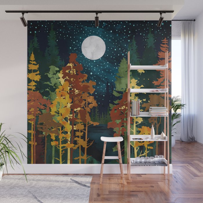Autumn Lake Wall Mural Gallery Image 1
