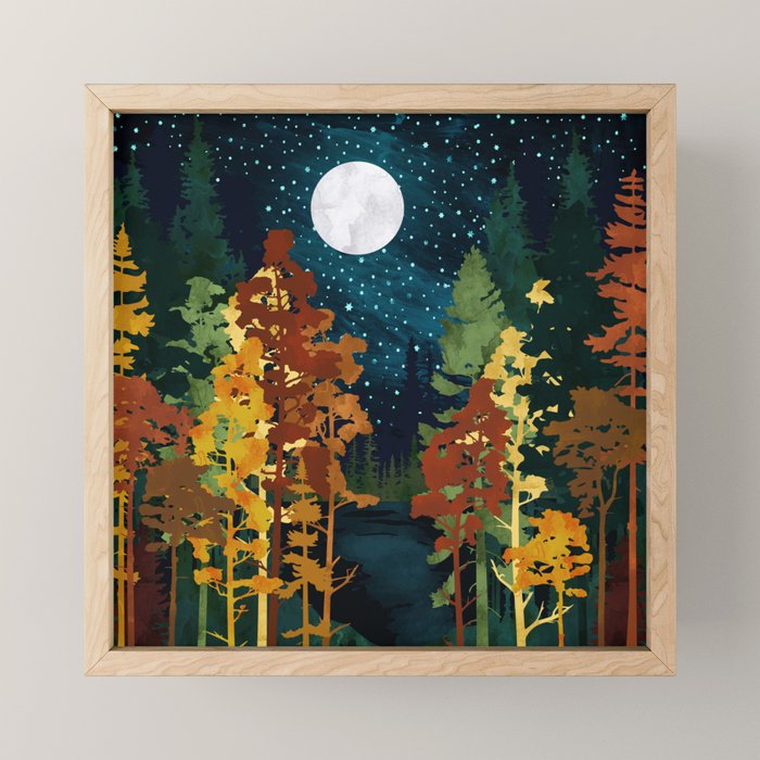 Autumn Lake Mini Art Print Gallery Image 1