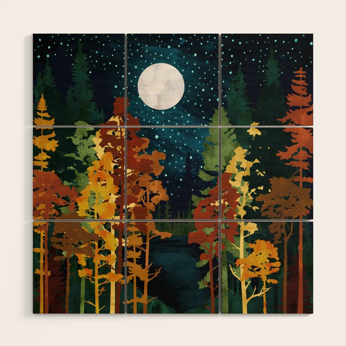 Autumn Lake Wood Wall Art Gallery Image 1