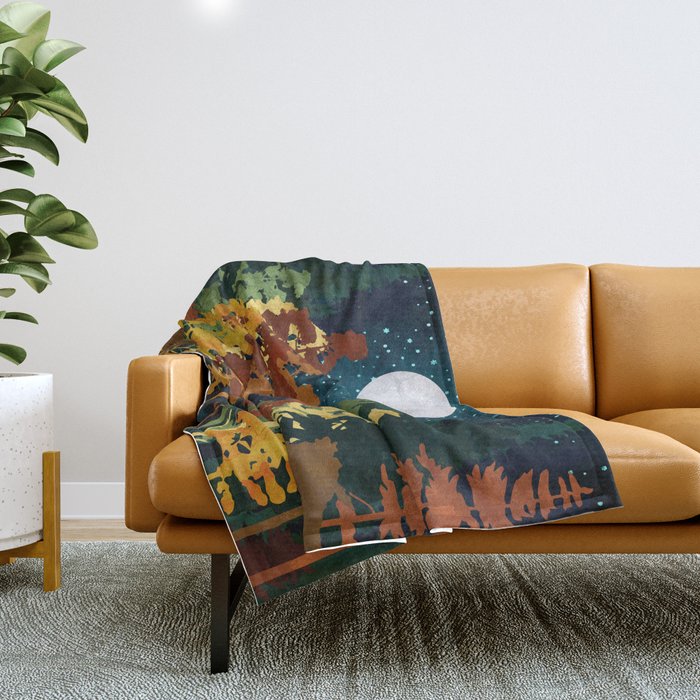 Autumn Lake Throw Blanket Gallery Image 1