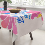 Pink Wildflowers - Floral Illustration Tablecloth Gallery Image 3