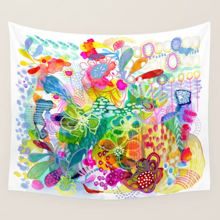 Painted Garden Wall Tapestry Gallery Image 4