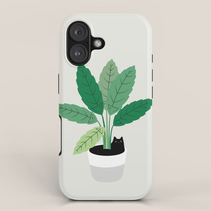Cat and Plant 28: Something Fishy iPhone Case Gallery Image 1