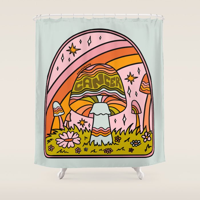 Cancer Mushroom Shower Curtain Gallery Image 1