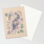  Jurassic Days, Jurassic Nights: Stegosaurus | Dinosaur Tropical Art Stationery Card Gallery Image 2