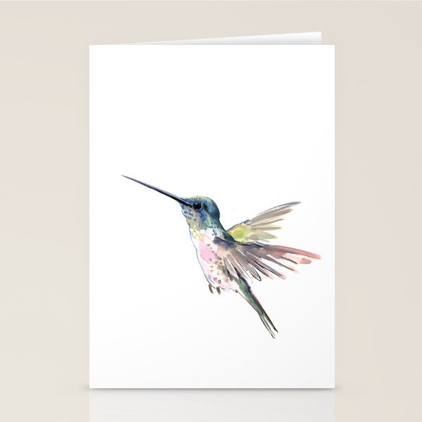 Flying Little Hummingbird Stationery Card Gallery Image 2