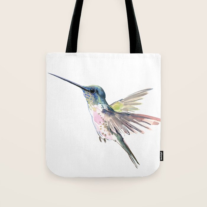 Flying Little Hummingbird Tote Bag Gallery Image 1