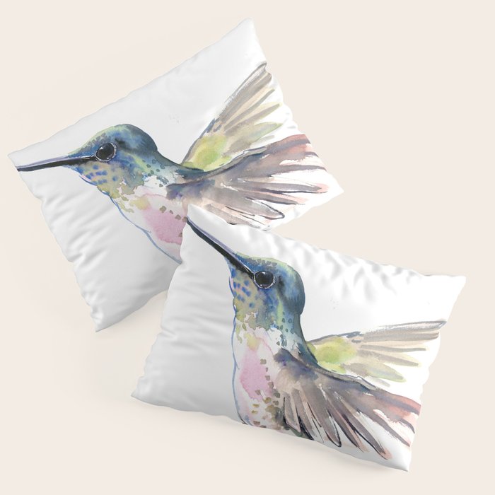 Flying Little Hummingbird Pillow Sham Gallery Image 1