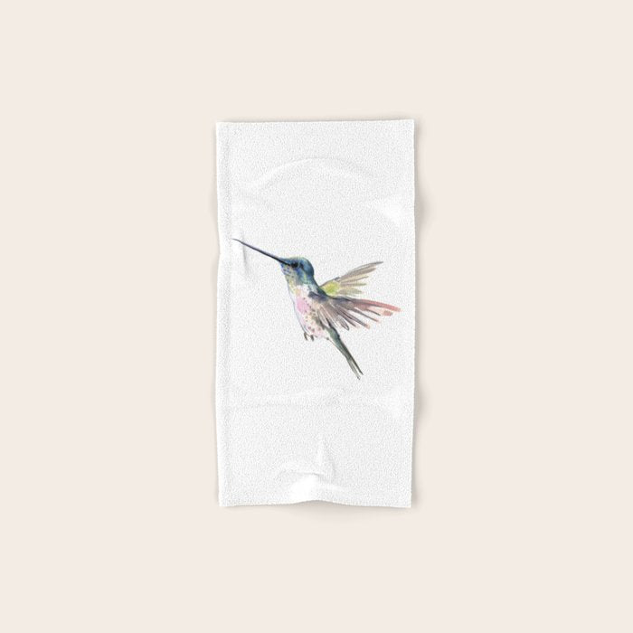 Flying Little Hummingbird Bath Towel Gallery Image 1