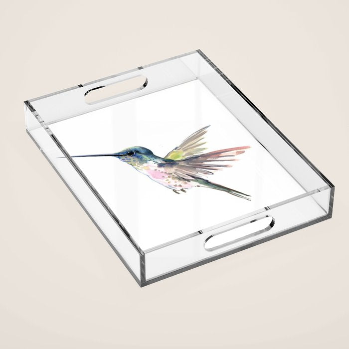 Flying Little Hummingbird Acrylic Tray Gallery Image 1