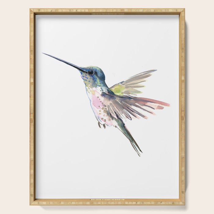 Flying Little Hummingbird Serving Tray Gallery Image 1