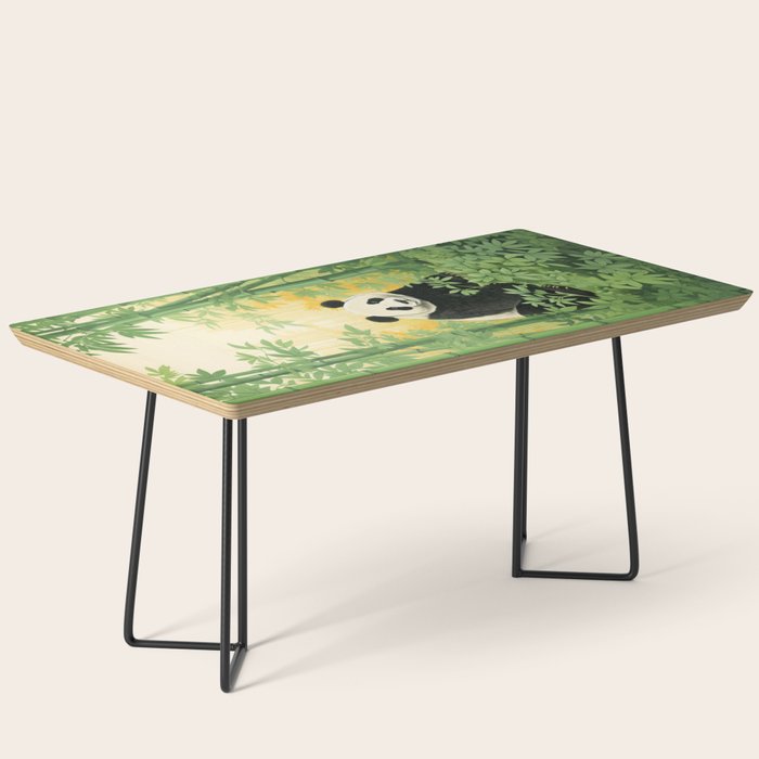 Smiling Panda Among Bamboo Coffee Table Gallery Image 1