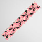 Jackalope - pink and black Table Runner Gallery Image 3