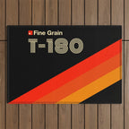 VHS cassette, case T-180 - retrowave poster, retrowave art Outdoor Rug Gallery Image 1