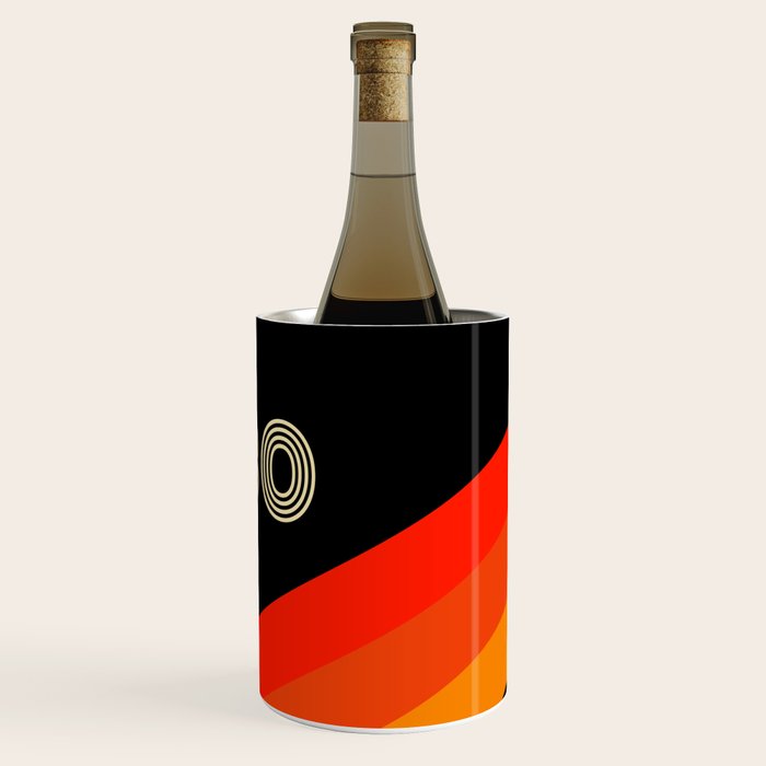 VHS cassette, case T-180 - retrowave poster, retrowave art Wine Chiller Gallery Image 3