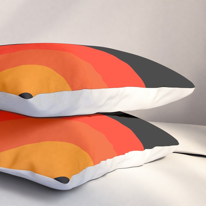 VHS cassette, case T-180 - retrowave poster, retrowave art Pillow Sham Gallery Image 3
