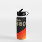 VHS cassette, case T-180 - retrowave poster, retrowave art Water Bottle Gallery Image 1