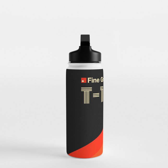 VHS cassette, case T-180 - retrowave poster, retrowave art Water Bottle Gallery Image 3
