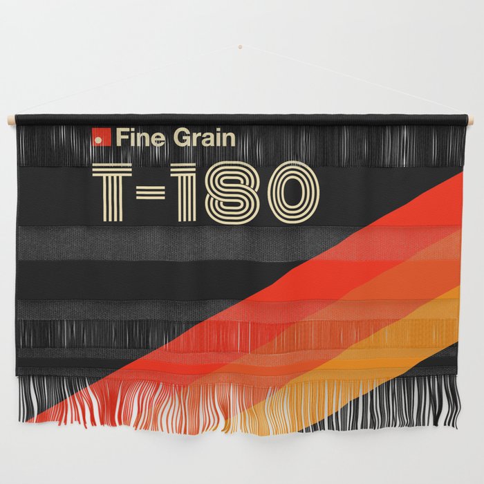 VHS cassette, case T-180 - retrowave poster, retrowave art Wall Hanging Gallery Image 1