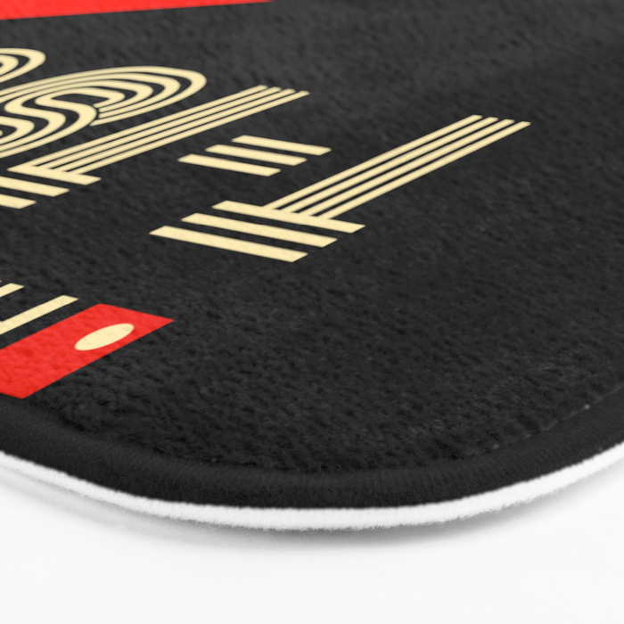 VHS cassette, case T-180 - retrowave poster, retrowave art Bath Mat Gallery Image 3