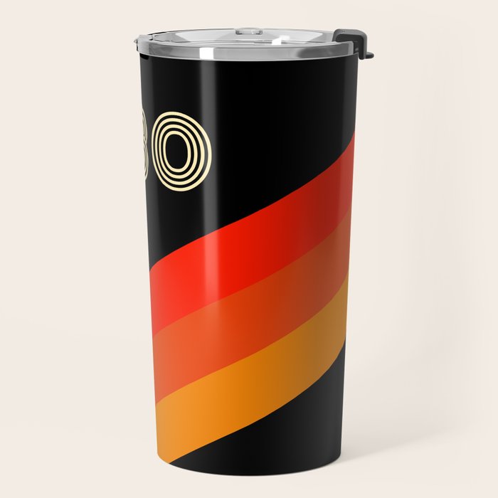 VHS cassette, case T-180 - retrowave poster, retrowave art Travel Mug Gallery Image 2
