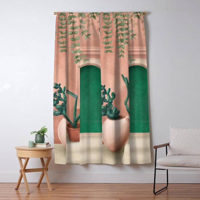 Green Door Window Curtain Gallery Image 1