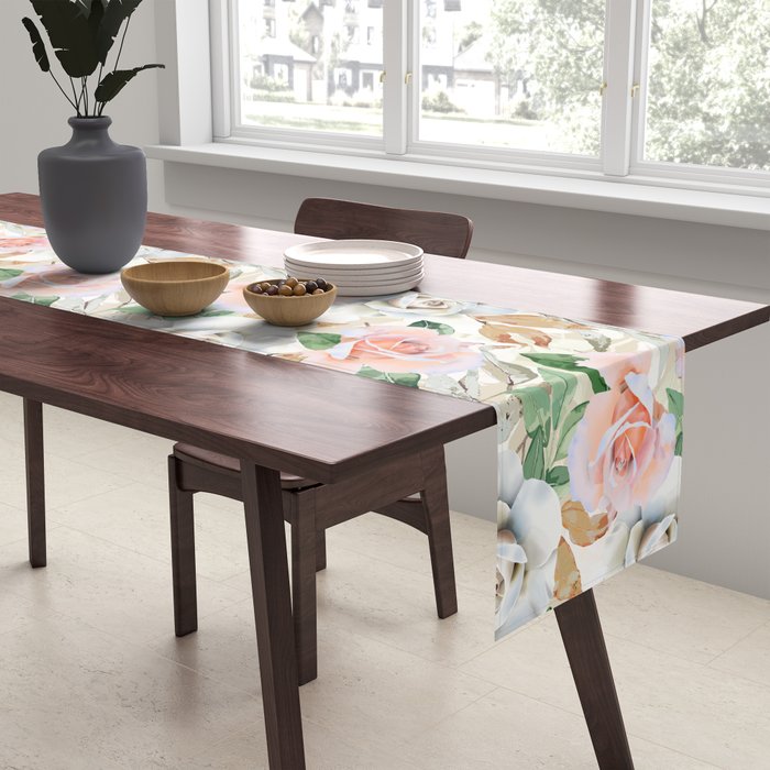 Nice flowered lush garden 4 Table Runner Gallery Image 2