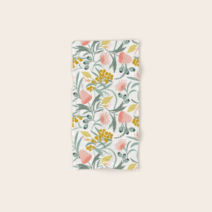 Flora Australis White Bath Towel Gallery Image 1