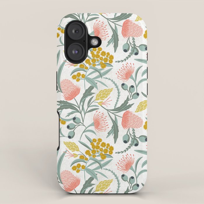 Flora Australis White iPhone Case Gallery Image 1