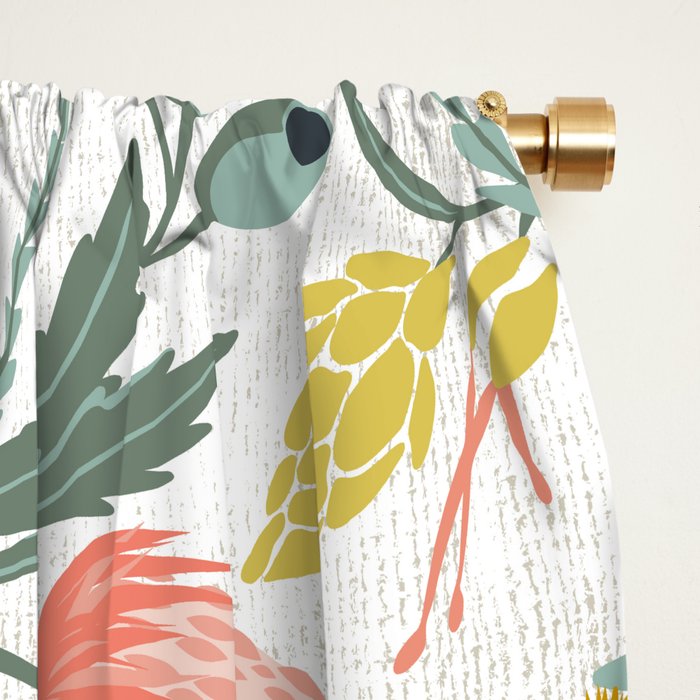 Flora Australis White Window Curtain Gallery Image 2