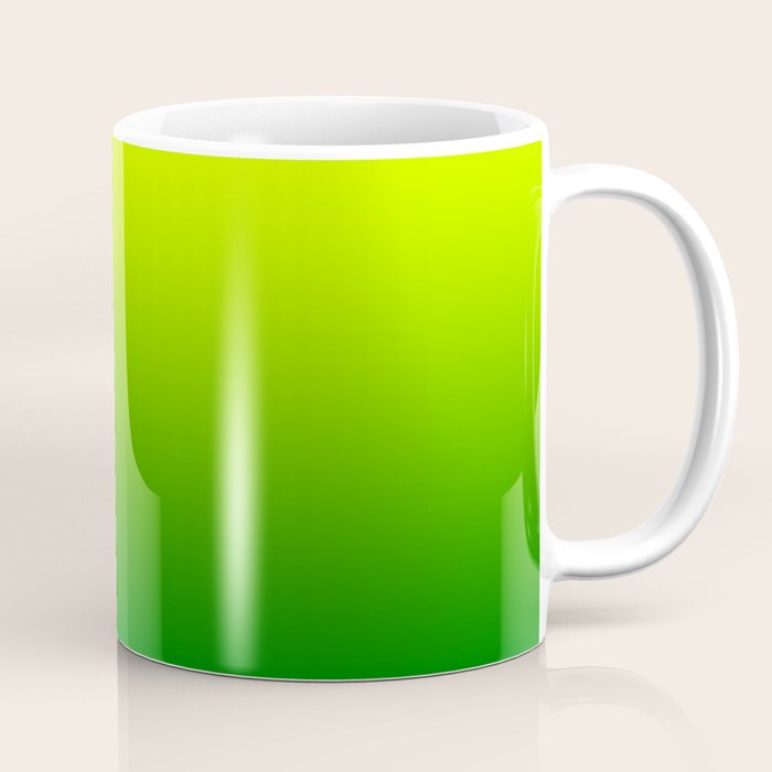 Bright Chartreuse Green Ombre Coffee Mug Gallery Image 1