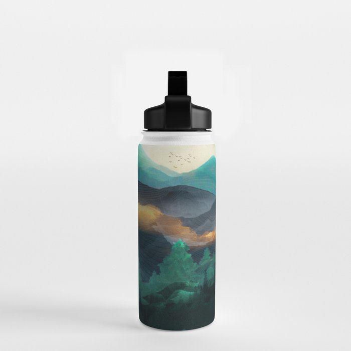 Green Wild Mountainside Water Bottle Gallery Image 2