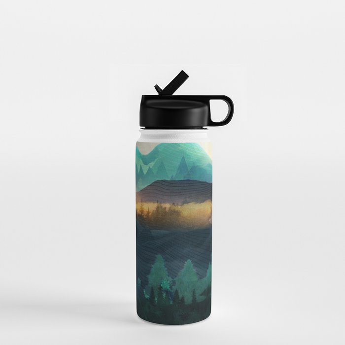 Green Wild Mountainside Water Bottle Gallery Image 1