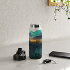 Green Wild Mountainside Water Bottle Gallery Image 4