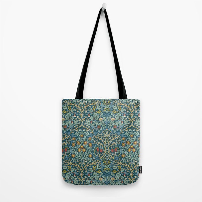William Morris Vintage Blackthorn Bright Indigo Tote Bag Gallery Image 2