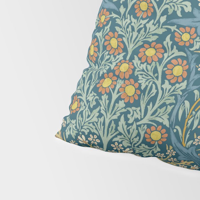 William Morris Vintage Blackthorn Bright Indigo Pillow Sham Gallery Image 4