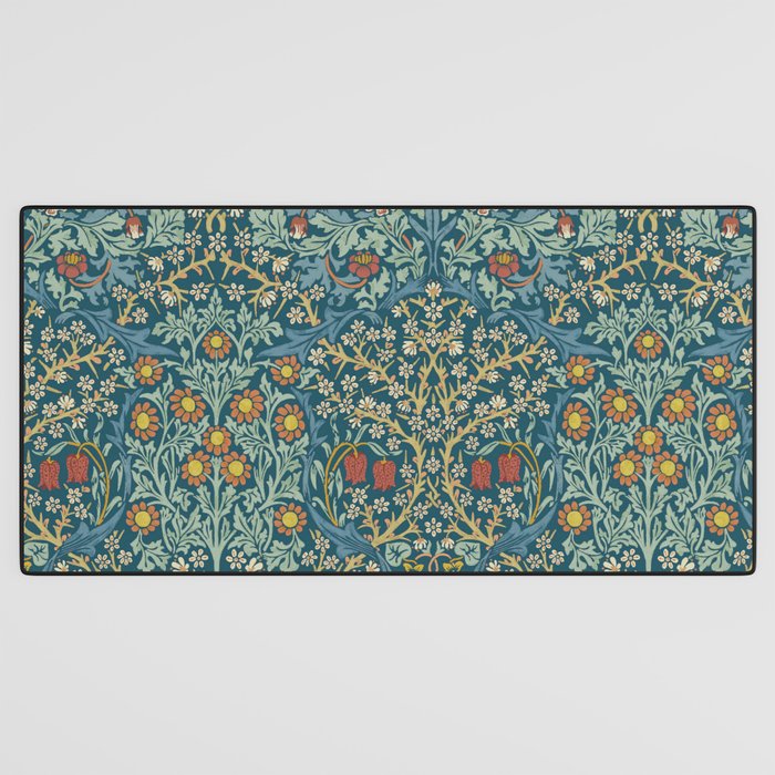 William Morris Vintage Blackthorn Bright Indigo Desk Mat Gallery Image 3