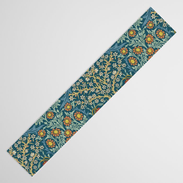 William Morris Vintage Blackthorn Bright Indigo Table Runner Gallery Image 3