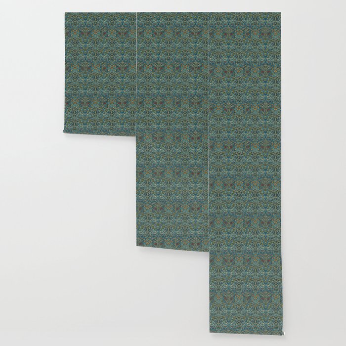 William Morris Vintage Blackthorn Bright Indigo Wallpaper Gallery Image 3