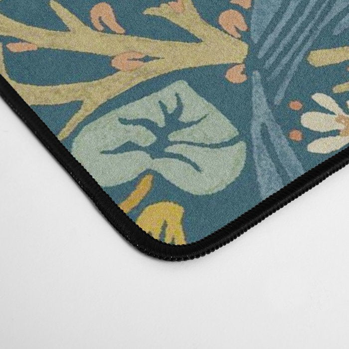 William Morris Vintage Blackthorn Bright Indigo Desk Mat Gallery Image 4