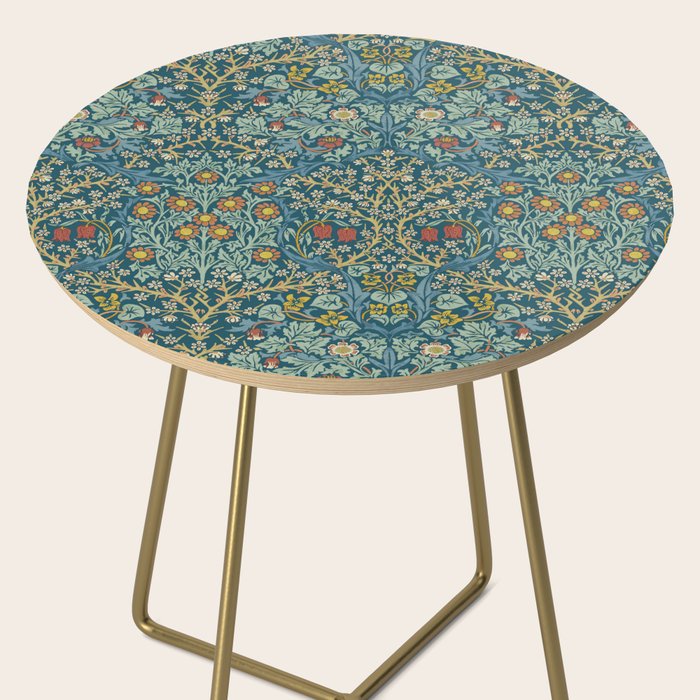 William Morris Vintage Blackthorn Bright Indigo Side Table Gallery Image 2