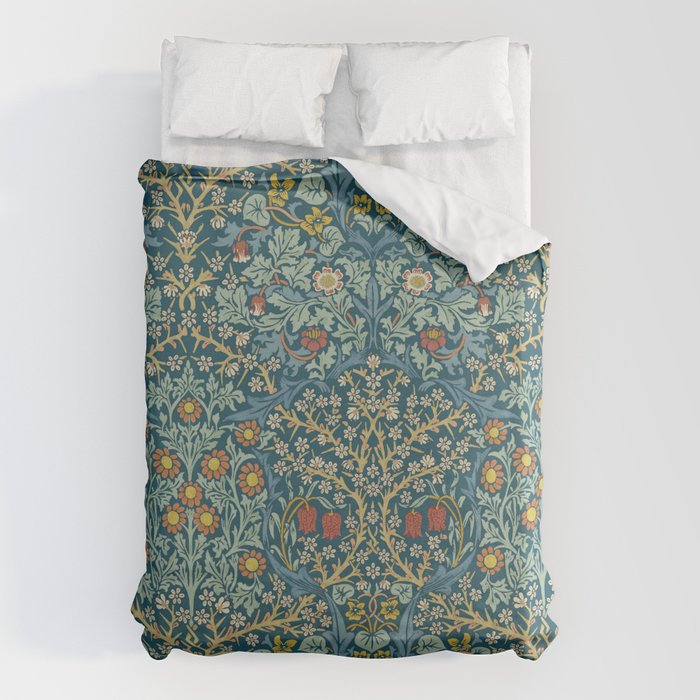 William Morris Vintage Blackthorn Bright Indigo Duvet Cover Gallery Image 6