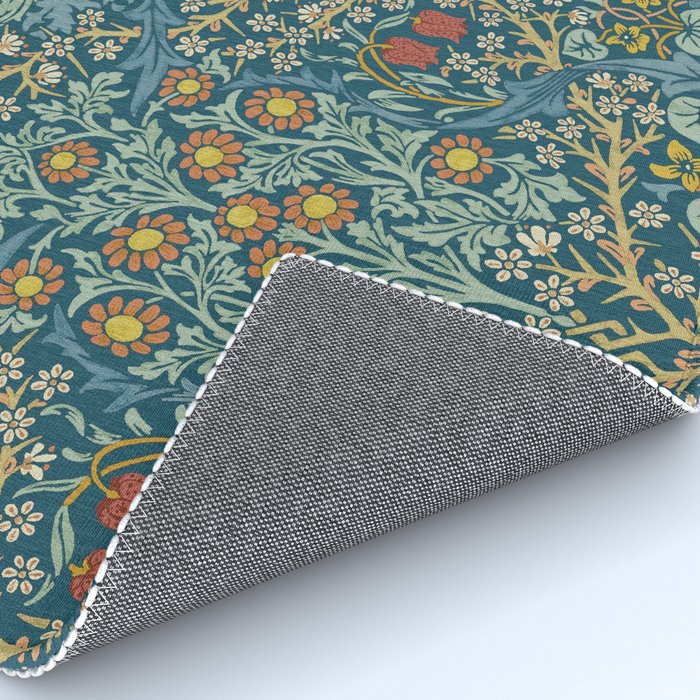 William Morris Vintage Blackthorn Bright Indigo Rug Gallery Image 4