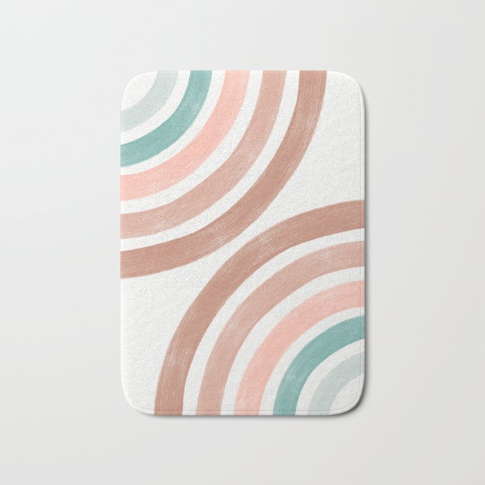 Double Retro Rainbows Bath Mat Gallery Image 1