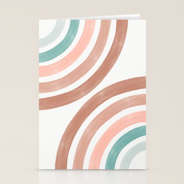 Double Retro Rainbows Stationery Card Gallery Image 2