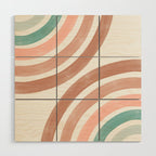 Double Retro Rainbows Wood Wall Art Gallery Image 1