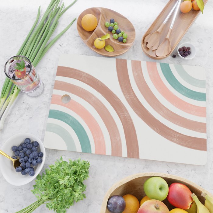 Double Retro Rainbows Cutting Board Gallery Image 2