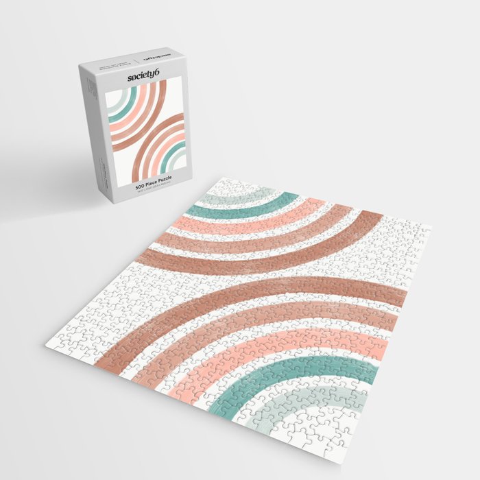 Double Retro Rainbows Jigsaw Puzzle Gallery Image 2